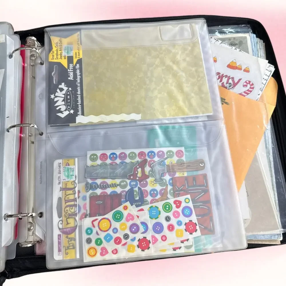 Vintage Y2K Scrapbooking Lot Crop In Style PSB Binder Stickers Ephemera Kits